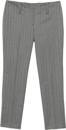 Alexander McQueen Grijze Stijlvolle Broek Aw 25 - Dames - Slim Fit Broeken - Grijs - M - Broeken