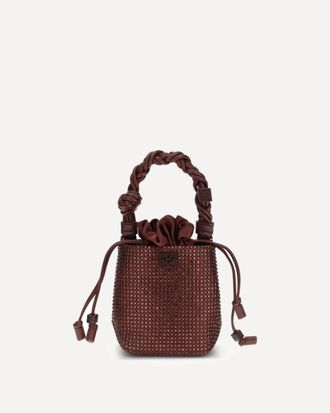 Ganni Borsa a Secchiello Bou mini con strass Woman UNI