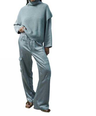 M&eacute;lissa Nepton Miranda Satin Cargo Pant In Perfect Grey