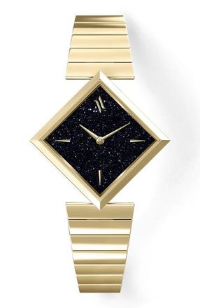 Vanna Luna Watch in Black Sandstone-Gold at Nordstrom