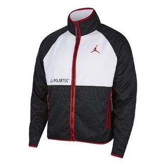 Air Jordan AJ11 Polartec Top Jacket Black White Gym Red CU1495-010