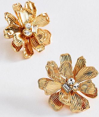 BaubleBar Zahra Gold Flower Earrings