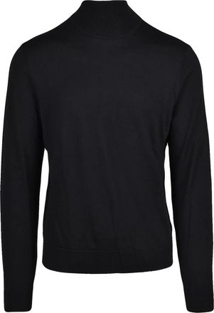 BOSS Black Virgin Wool-Silk Mock Neck Sweater