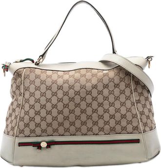 Gucci Pre-owned Gucci GG Canvas Web Mayfair Satchel Ladies 2U1NYP29OHO735MA