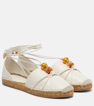 Jimmy Choo London Lemi embellished leather espadrilles