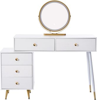 Urban Meuble Tocador blanco con espejo LED y almacenaje modular