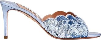 Aquazzura Ce Soir Mule 75 - Shoes - Mujer - Azul - 38 EU