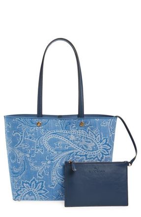 Etro Jacquard Tote in Blue at Nordstrom