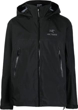 Arc'teryx logo-embroidery hooded jacket - Black
