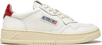 Autry White Red Perforated Sneakers