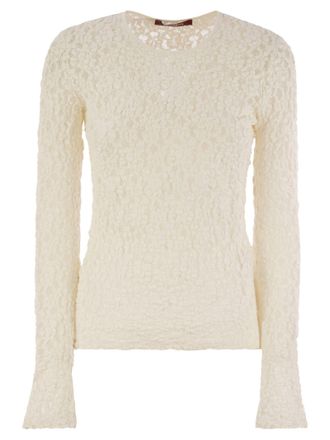 Max Mara Gennaio ajustado ajustado Cloqu&eacute; Lace Jersey