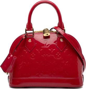Louis Vuitton Borsa a tracolla Alma BB in pelle Vernis con monogramma 2013 - Rosso