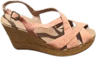 Eric Michael Womens Agua Wedge Sandals In Orange