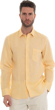 Vincenzo De Lauziers Camicia lino manica lunga Giallo Vincenzo De Lauziers Uomo