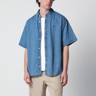 Carhartt Work in Progress Camicia S/S Lucas in denim Blue/Stone washed