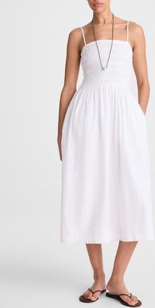 Madewell The Peyton Cotton Midi Dress in White at Nordstrom, Size Xx-Large
