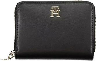 Tommy Hilfiger Womens Zip Wallet Aw0aw08346 - Black - One Size