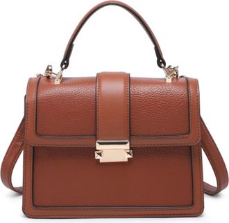 Generic Womens Top Handle Grab Bag with Push Lock Closure - Structured Crossbody Shoulder Handbag with Adjustable Strap & Dual Compartments (21 x 9 x 16 cm) (