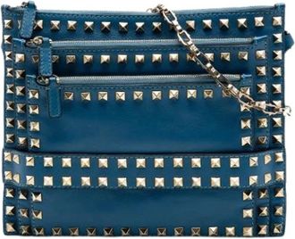 Valentino Borsa a tracolla con borchie Pre-owned - - Pre-owned - Donna - Blu - ONE SIZE