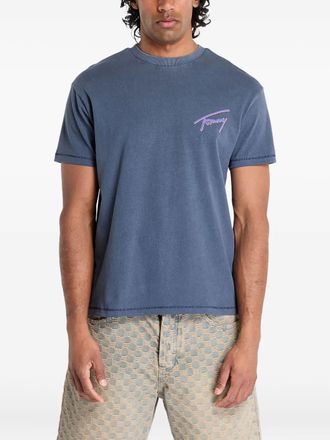 Tommy Jeans faded graphic T-shirt - men - Cotton/Regenerative Cotton - M - Blue