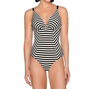 Jets By Jessika Allen E/f Cup Underwire One Piece Swimsuit In Australia Profile Black