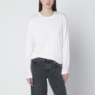 Toteme White T-shirt in organic cotton blend