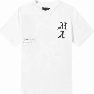 Amiri Mens Amiri Wes Lang Checker Skull Tee White - Size: 38
