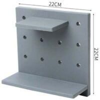 OEM Estanter&iacute;a De Pared De 3 Piezas Con Panel Perforado, Organizador De Pared De Pl&aacute;stico, Para El Hogar, La Cocina, El Ba&ntilde;o Y La Oficina (gris) - Crezuo
