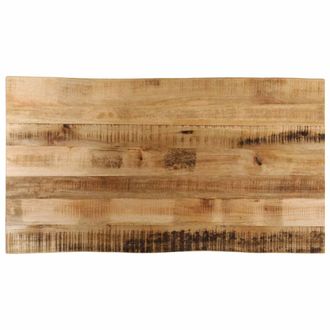 Berkfield Home Table Top Live Edge 110x60x2.5 cm Solid Wood Rough Mango in Brown