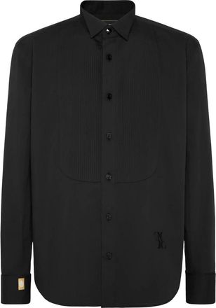 Billionaire Boys Club Cotton Tuxedo Shirt Gold Cut - Heren - Casual Overhemden - Zwart - 2XL - Katoen - Overhemden
