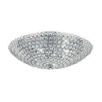 Netlighting PLANET Ceiling Light Chrome Crystals 45x15cm in Silver | Size: 45x15 cm