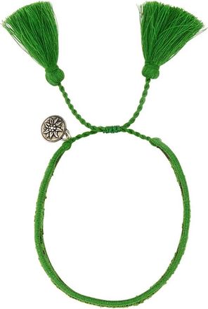 Prada Bracciale rigido bicolore in pelle scamosciata - Verde