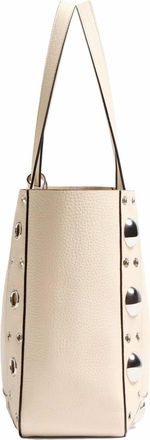 Valentino Garavani Womens Nellc&ocirc;te Shopping Bag Ivory Leather Shoulder