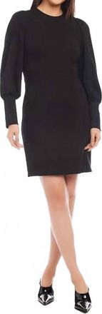 Karen Kane Barlee Bishop Sleeve Mini Dress In Black