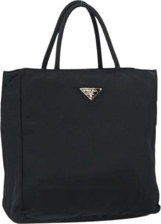 Prada Pre-owned Vintage Nylon Tote Bag - Dames - Vintage Shopper - Zwart - ONE Size - Nylon - Vintage