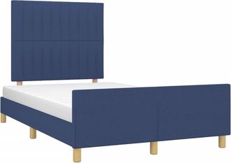 vidaXL Vidaxl - Estructura De Cama Sin Colch&oacute;n Tela Azul 120x200 Cm