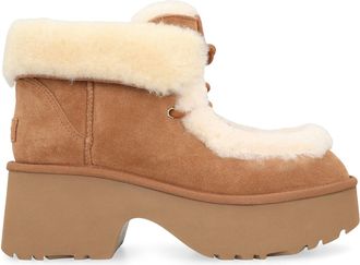 UGG Womens Classic Esmee Lace Up Boots Beige Chamois
