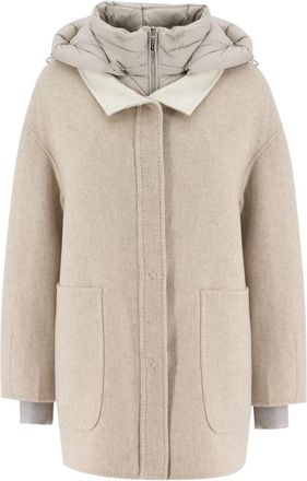 Moorer 3-in-1 Omkeerbare Dons Winterjas - Dames - Winterjassen - Beige - S - Jassen