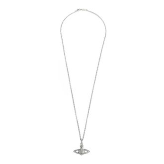 Vivienne Westwood Accessoires, Dames, Grijs, ONE Size, Mini Bas Relief Orb Ketting
