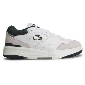 Lacoste Lineshot Leather Mens Comfort Trainers - White Dark Green - Size:UK 11