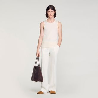 Sandro Knit crew neck vest top