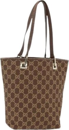 Gucci Pre-owned Tote Bags, female, Brown, Size: ONE SIZE Pre-owned Vintage Tote Bag