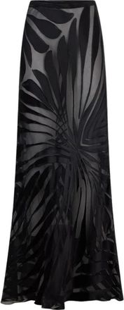 Roberto Cavalli Rok met Ray Devor&eacute; Print - Dames - Maxi Rokken - Zwart - XS - Rayon - Rokken