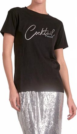 Elan Crewneck Cocktail T Shirt In Black