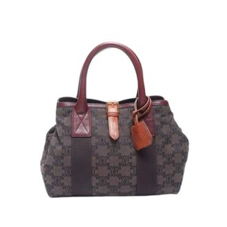 Celine Pre-owned Handbags, female, Brown, Size: ONE SIZE Pre-owned Vintage Canvas Handbag