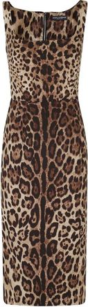 Dolce & Gabbana Midi Kleedjes - Dames - Casual kleedjes - Bruin - L - Kleedjes
