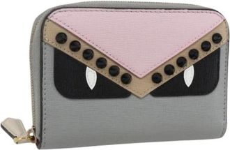 Fendi Pre-owned Wallets, female, Gray, Size: ONE SIZE Pre-owned Leather Wallet