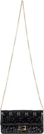 Fendi Cross Body Bags, female, Black, Size: ONE SIZE Wallet On Chain Baguette
