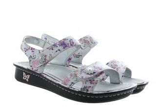 Alegria Womens Leather Sandal In Looker White