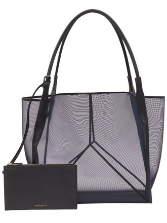 Victoria Beckham Black Victoria Mesh Panel Polyamide Tote Bag